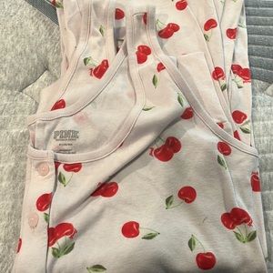 Pink cherry Victoria secret pajamas